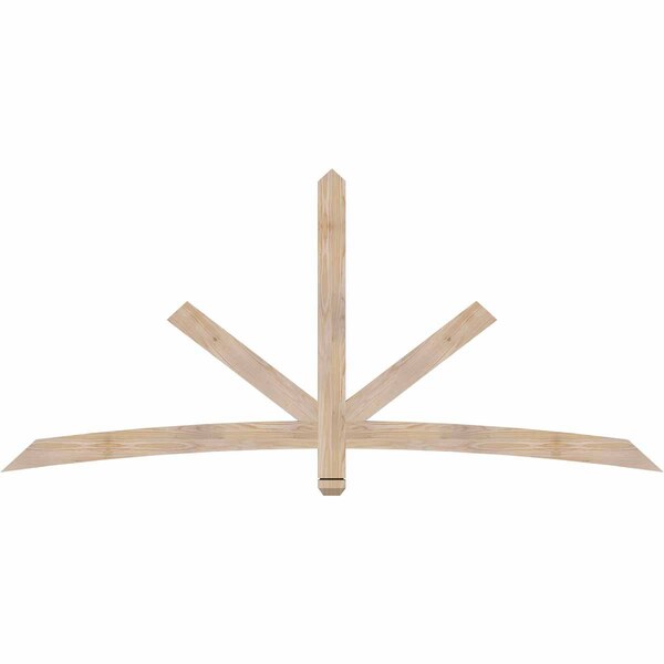 Ekena Millwork Alberta Smooth Timber Gable Bracket, Douglas Fir, 84"W x 38"H x 1 1/2"D x 3 1/2"F, 11/12 Pitch GBW084X38X0204ALB00SDF - main